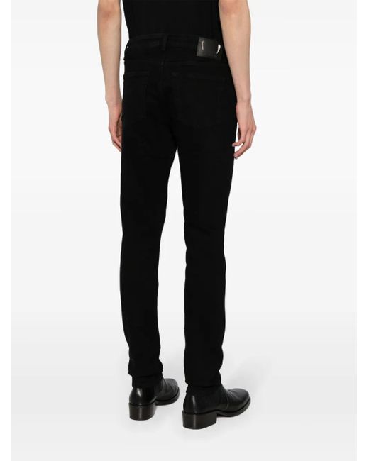 Roberto Cavalli Black Mid-Rise Skinny Jeans for men