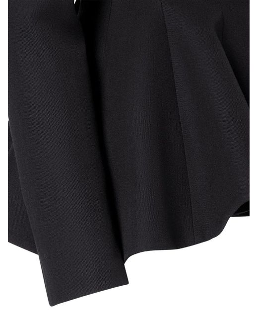 Fendi Black Grain-De-Poudre Wool Jacket