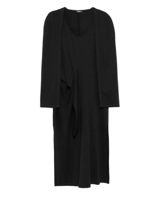 Goen.J リブ ケープドレス Black