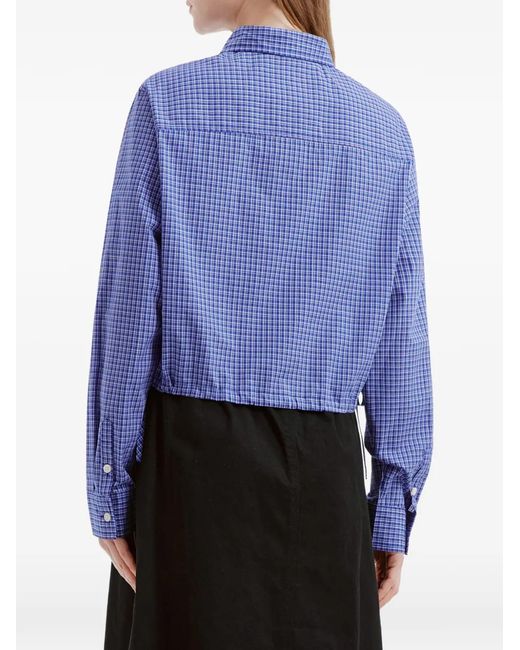 Chocoolate Blue Chemise En Coton À Carreaux