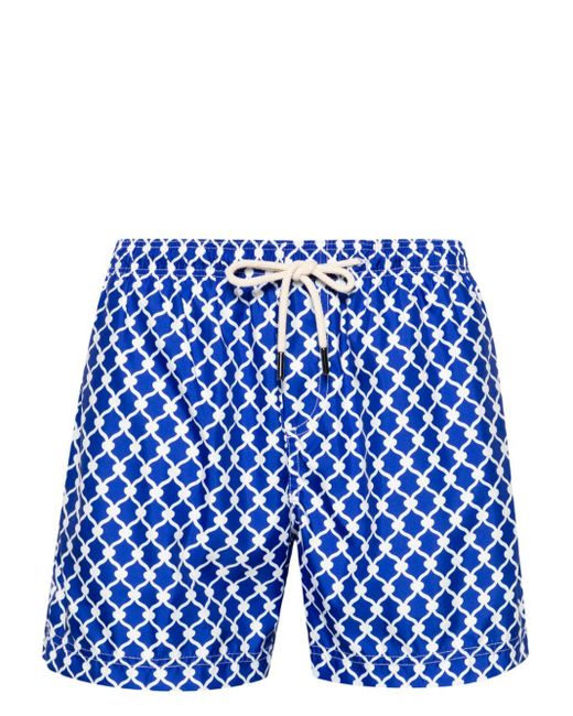 Peninsula Blue Cetara Graphic-print Swim Shorts for men