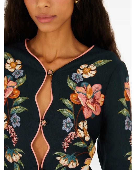 Farm Rio Black Maira Blouse