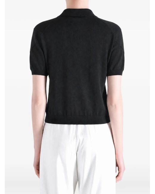 Givenchy Black Logo-Patch Polo Shirt for men