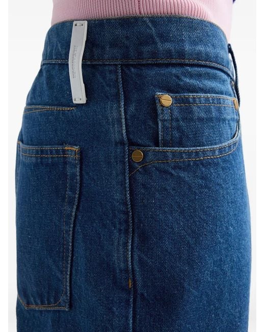 Jil Sander Blue Logo-Patch Jeans for men