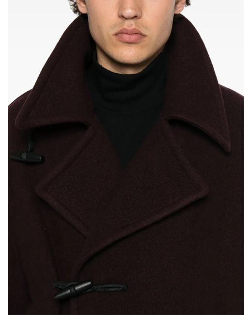 Tagliatore Langer Dufflecoat in Black für Herren