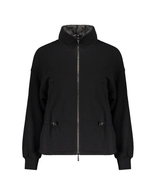 Moorer Black Zip-Up Drawstring Jacket