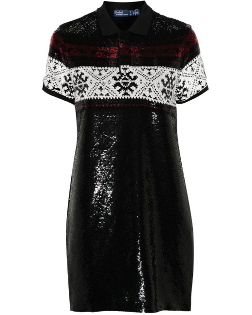 Polo Ralph Lauren Black Sequin Mini Dress