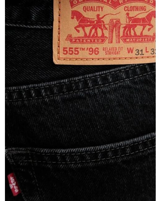 Levi's Black Jean Droit Décontracté for men