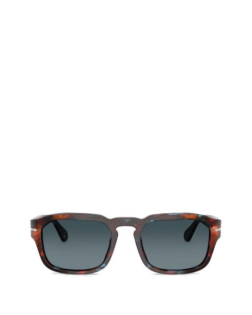 Persol Gray Rectangle-Frame Sunglasses