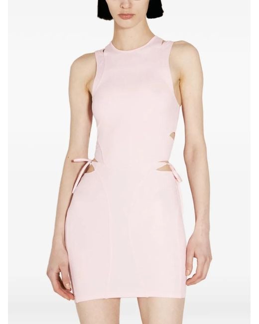 Vetements Pink Cut-Out Mini Dress
