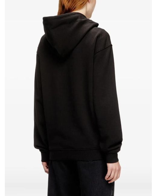 DIESEL Black Hoodie F-Normy À Logo Brodé