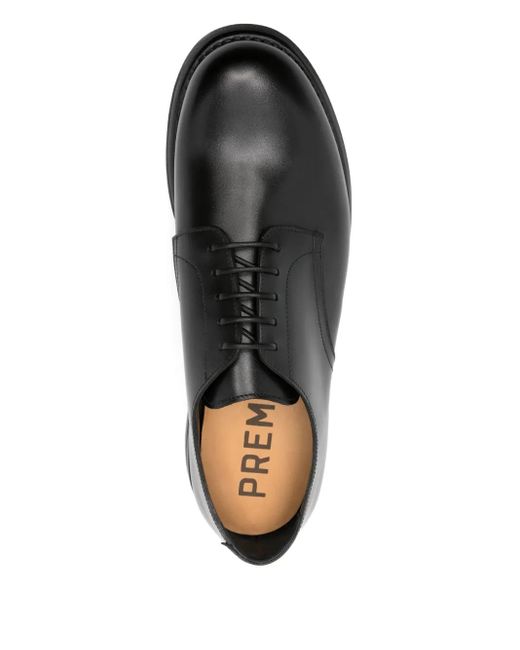 Premiata Black Lace-Up Derby Shoes for men