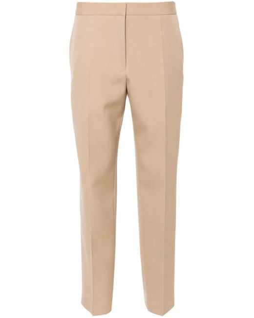 Jil Sander Natural Tapered Cropped Trousers