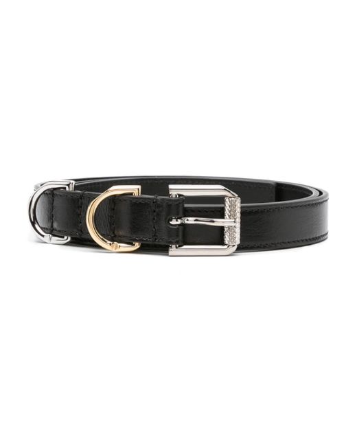 Givenchy Black Voyou Leather Belt