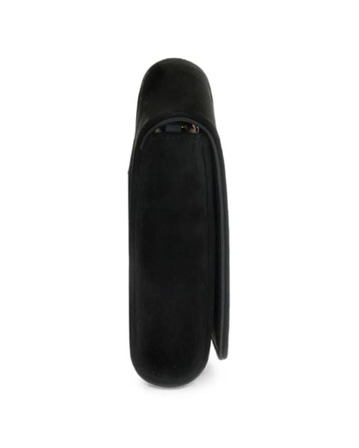 Gianvito Rossi Black Monica Suede Clutch Bag