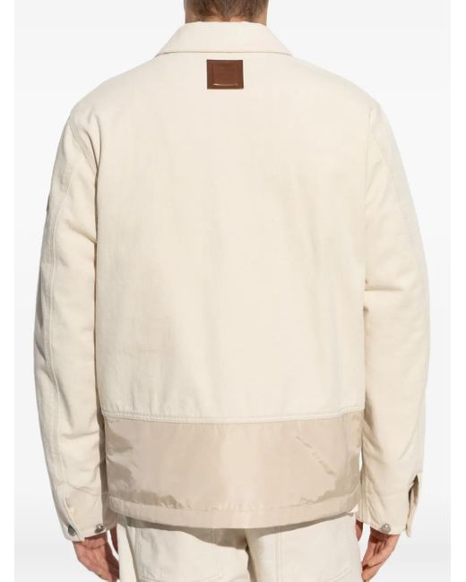 Moncler White Zip-Up Bomber Jacket for men