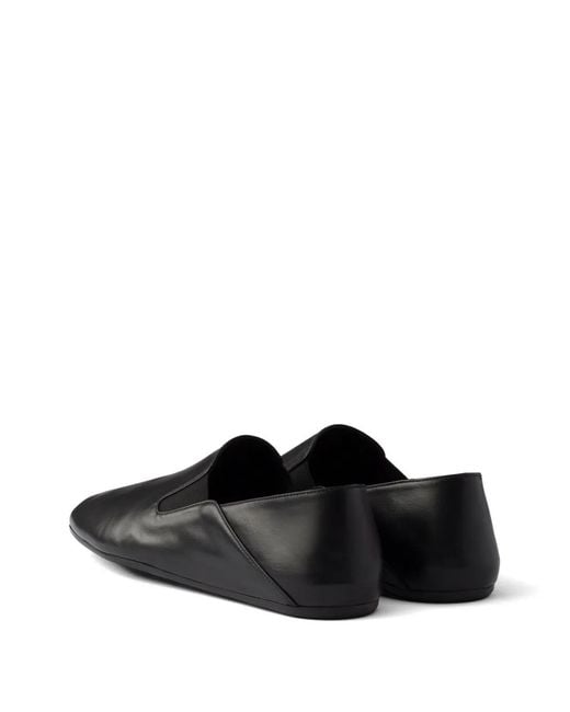 Prada Black Leather Loafers for men