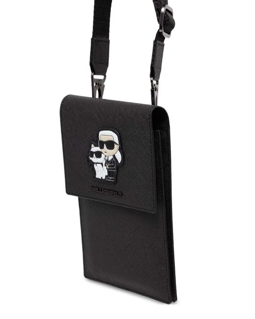 Karl Lagerfeld Black Ikonik Karl Shoulder Bag