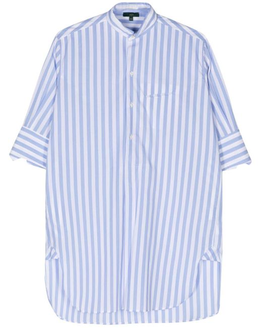 Jejia Blue Ines Striped Cotton Shirt