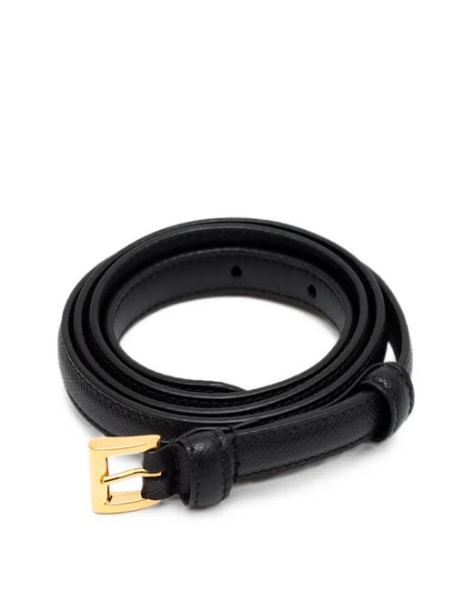 Prada Black Saffiano-Leather Belt