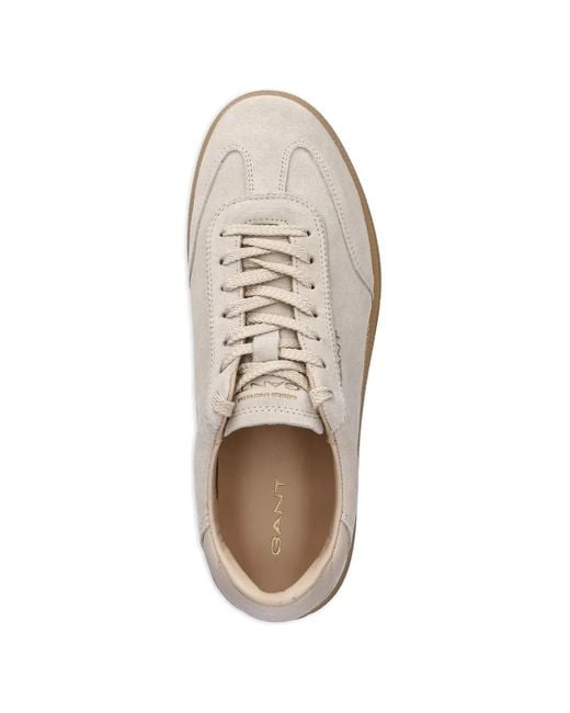 Gant White Cuzmo Logo-Print Panelled Sneakers for men