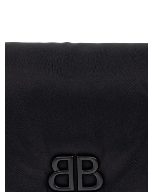 Balenciaga Black Nylon Small Monaco Crossbody Bag for men