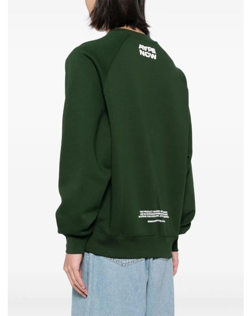 Aape By A Bathing Ape Green Logo Patch Sweatshirt for men