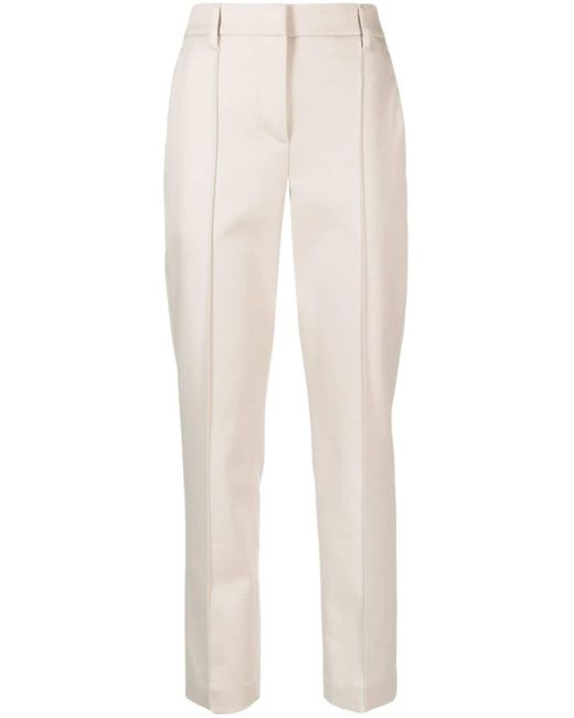 Brunello Cucinelli White High Waist Cigarette Pants