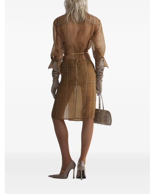 Mugler Natural Organza Wrap Skirt