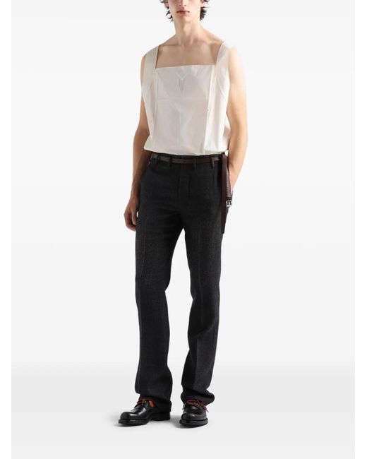 Prada White Cotton Top for men