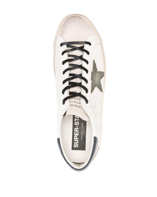 メンズ Golden Goose Deluxe Brand Super-star Leather Sneakers White