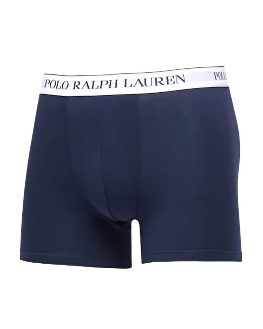 Polo Ralph Lauren Blue Logo-Waistband Boxers (Pack Of Three) for men