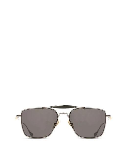 Cutler & Gross Gray Great Frog Capri Square-Frame Titanium Sunglasses