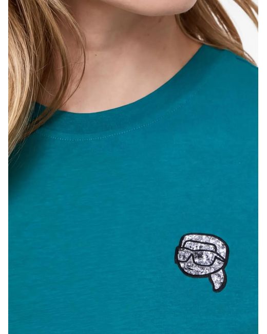 Karl Lagerfeld Blue Ikonik Karl T-Shirt