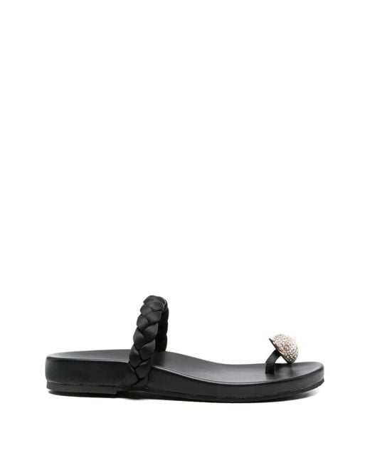 Bibi Lou Black Sandales À Ornements En Cristal