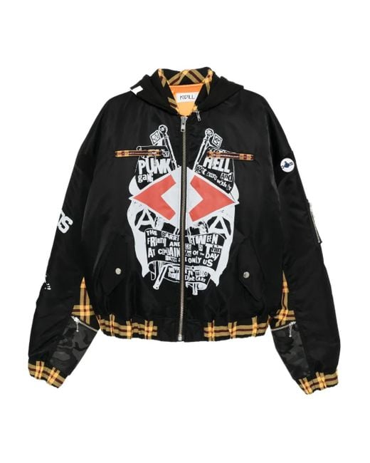 Kidill Black X A Store Robot Seditionaries Ma-1 Bomber Jacket for men