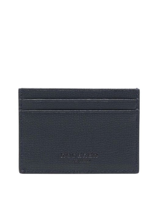 Roderer Blue Leather Cardholder for men