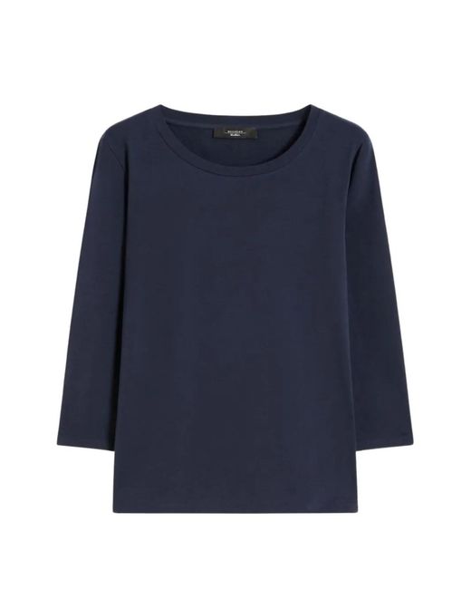 Weekend by Maxmara Blue Round Neck T-Shirt