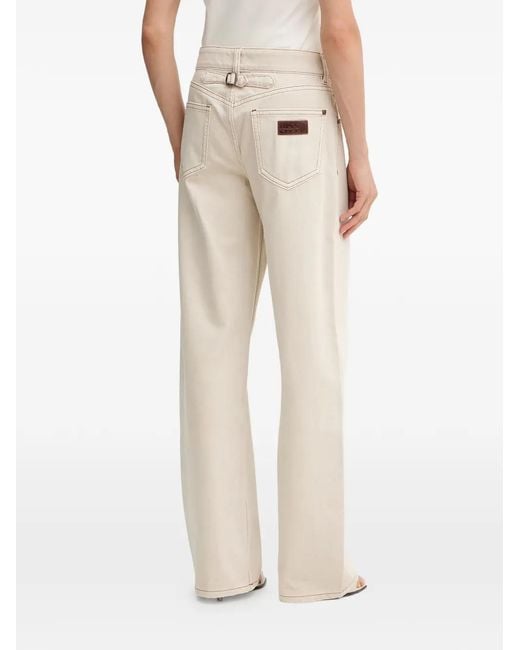 Miss Sixty Natural Five-Pocket Logo-Patch Jeans
