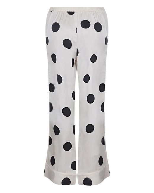 LoveStories White Billy Polka-Dot Pyjama Pants