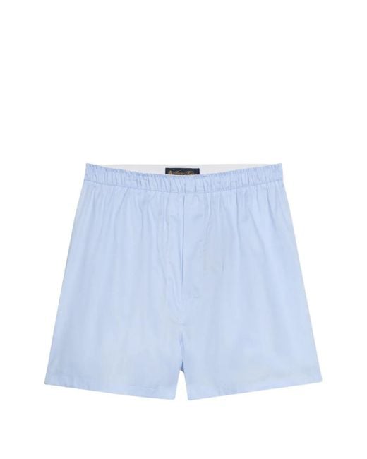 Brooks Brothers Blue Elasticated Cotton Boxers for men