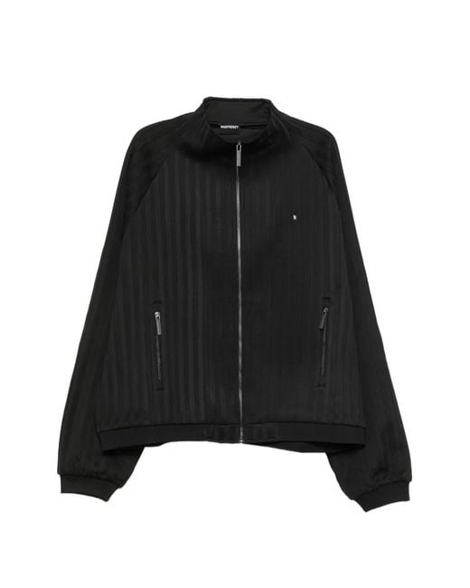 Chaqueta A Rayas Con Cremallera MADFRENZY de hombre de color Black