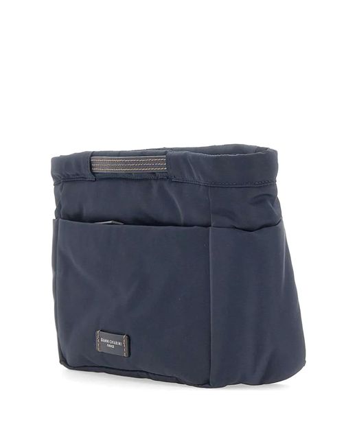 Gianni Chiarini Blue Bagsinbag Contrast-Stitching Clutch Bag