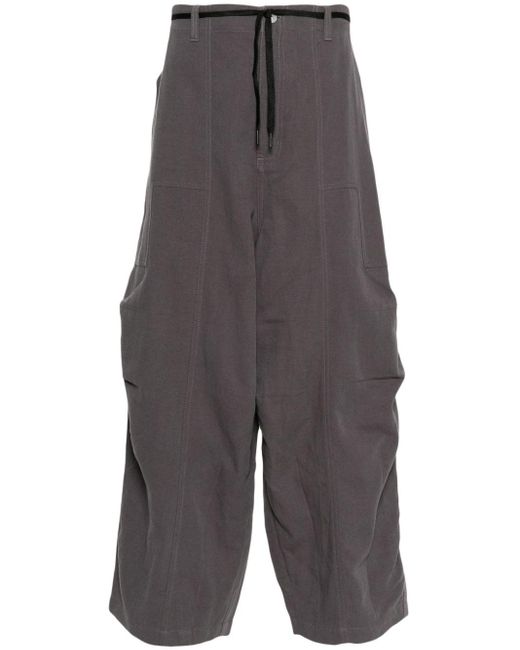 Perks And Mini Gray Floating Pondering Mid-waist Tapered Trousers