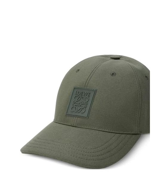 Loewe Green Logo-Patch Baseball Cap for men