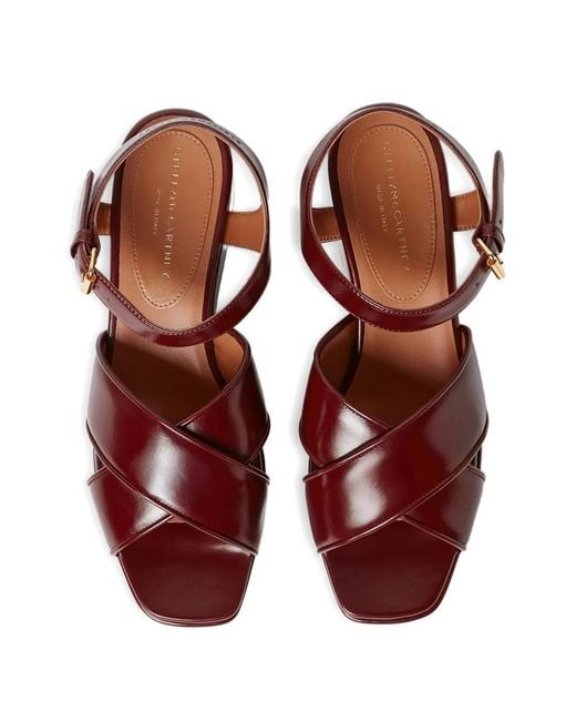 Stella McCartney Brown Elyse Criss-Cross Sandals