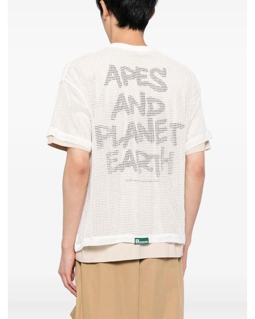 Aape By A Bathing Ape White Layered Cotton T-Shirt for men