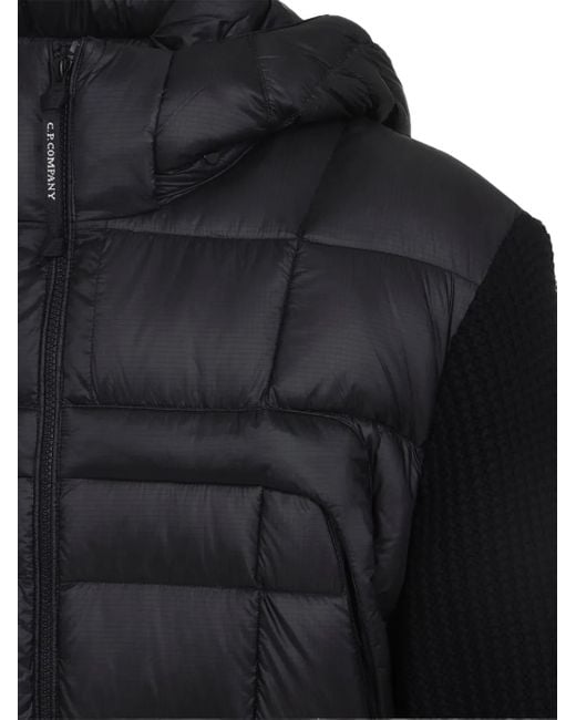 Plumífero con capucha C P Company de hombre de color Black