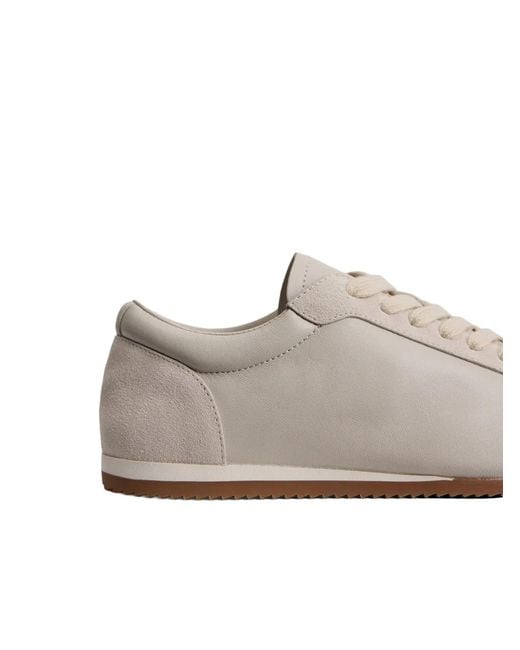 12 STOREEZ White Suede-Panelled Sneakers