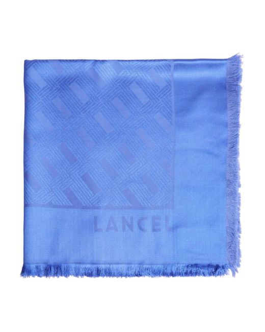 Lancel Blue Schal mit Monogramm